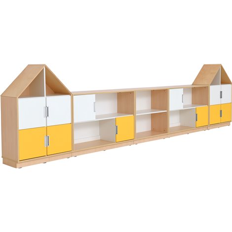 Set mobilier pentru gradinita Quadro 186, usi cu deschidere la 90 grade, artar - imagine 6